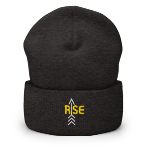 UPRISE Collective White & Gold Logo Cuffed Beanie